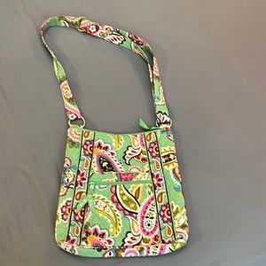 Vera Bradley Green Pink Crossbody Bag